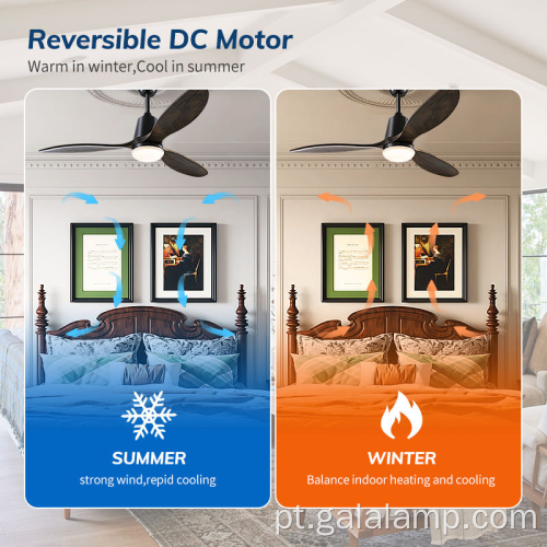 Ventilador de teto profissional com controle leve e remoto